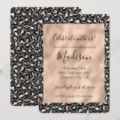 Grijze Beige Perzik Roze Luipaardprint Kaart (Voorkant / Achterkant)