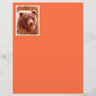 Grijze Beren snijwonden in Firewed Painting Wildli
