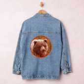 Grijze Beren snijwonden in Firewed Painting Wildli Denim Jacket (Hangar)
