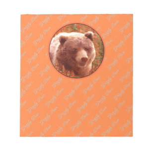 Grijze Beren snijwonden in Firewed Painting Wildli Notitieblok