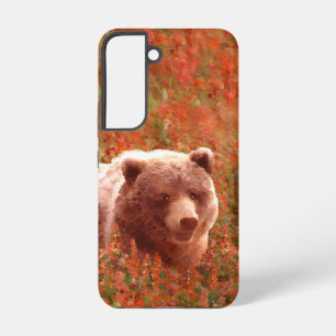Grijze Beren snijwonden in Firewed Painting Wildli Samsung Galaxy Hoesje