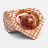 Grijze Beren snijwonden in Firewed Painting Wildli Stropdas (Opgerold)