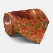 Grijze Beren snijwonden in Firewed Painting Wildli Stropdas (Opgerold)