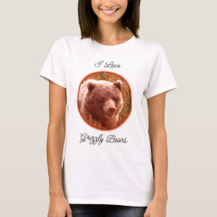 Grijze Beren snijwonden in Firewed Painting Wildli T-shirt