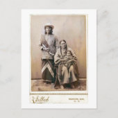 Grijze Beren vrouw en Papoose 1880 Briefkaart (Voorkant)