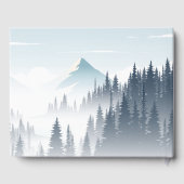 Grijze Berg Mist Bos Wilderness Custom Bruiloft Gastenboek (Achterkant)