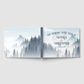 Grijze Berg Mist Bos Wilderness Custom Bruiloft Gastenboek (Volledig)