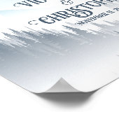 Grijze Berg Mist Bos Wilderness Huwelijkswerf Poster (Hoek)