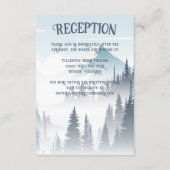 Grijze berg mist wildernis bruiloft receptie informatiekaartje (Voorkant)