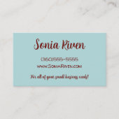 Grijze bergen met rode bomen Waterverf Visitekaartje (Voorkant)