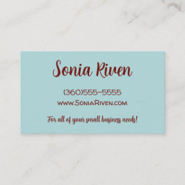 Grijze bergen met rode bomen Waterverf Visitekaartje