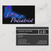 grijze beroepsbeoefenaar : podiatrist visitekaartje (Voorkant / Achterkant)