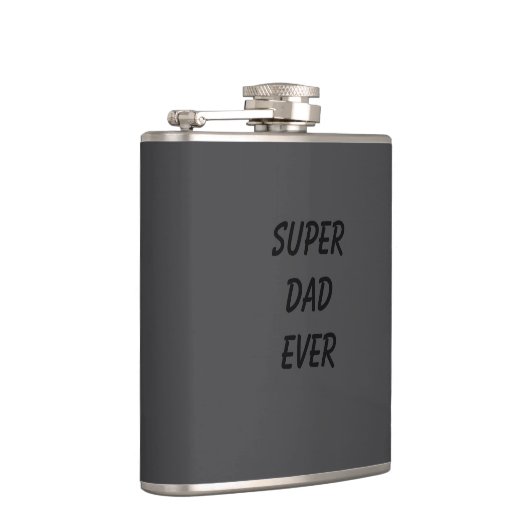 Grijze "beste vader ooit" heupfles (Rechts)