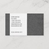Grijze beton met witte streep visitekaartje (Achterkant)