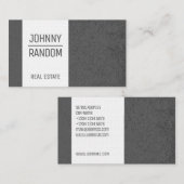 Grijze beton met witte streep visitekaartje (Voorkant / Achterkant)
