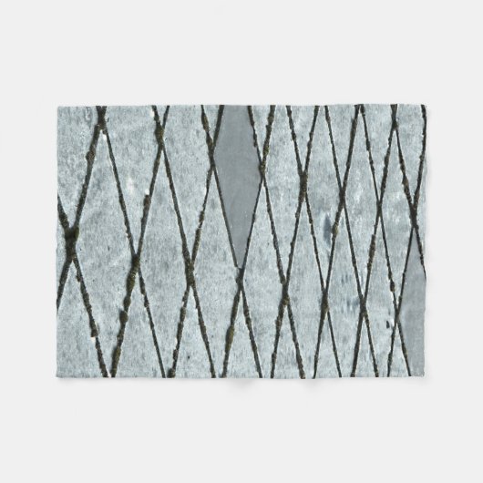 Grijze betonbedekking fleece deken (Voorkant (Horizontaal))