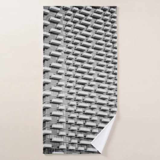 Grijze betonbouw badhanddoek (Badhanddoek)