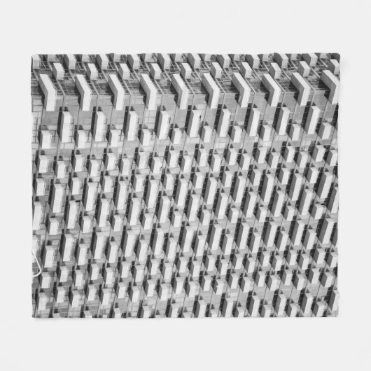 Grijze betonbouw fleece deken (Voorkant (Horizontaal))