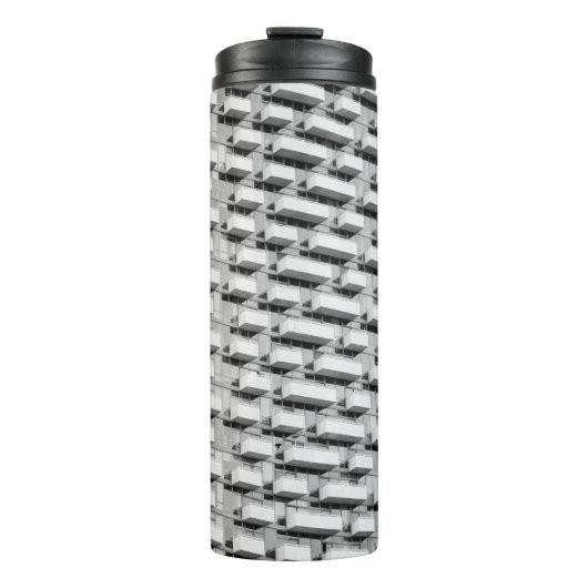 Grijze betonbouw thermosbeker (Voorkant)