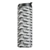 Grijze betonbouw thermosbeker (Gedraaid links)