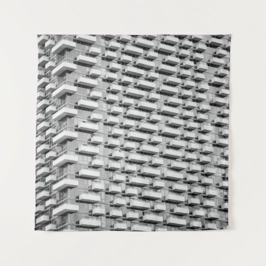 Grijze betonbouw wandkleed (Voorkant)