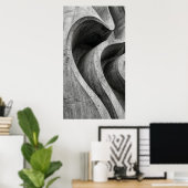 Grijze betonnen curve poster (Thuiskantoor)