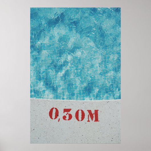 Grijze betonpool op 0,30 meter poster (Voorkant)