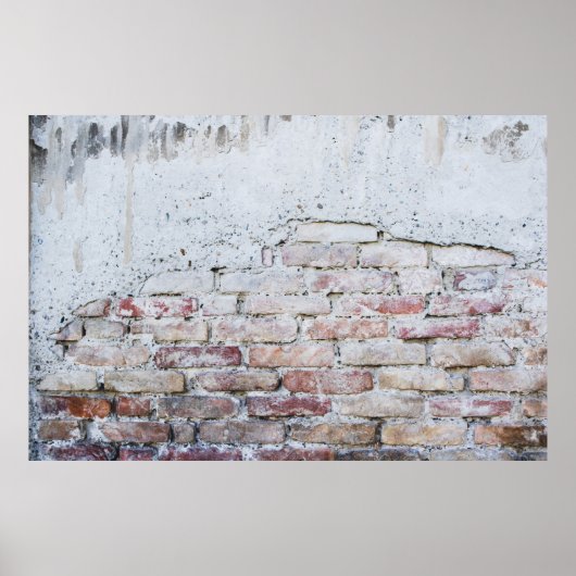 Grijze betonstenen wand poster (Voorkant)