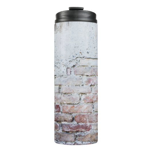Grijze betonstenen wand thermosbeker (Voorkant)