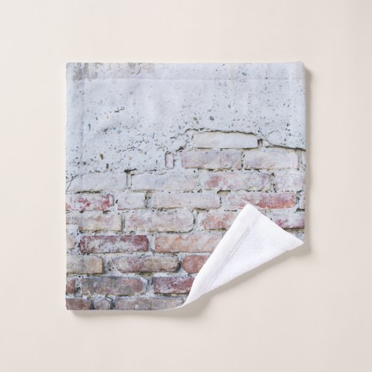 Grijze betonstenen wand washandje (Wasdoekje)