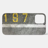 Grijze betonvloer met 197 bedrukte plaat Case-Mate iPhone case (Achterkant (horizontaal))