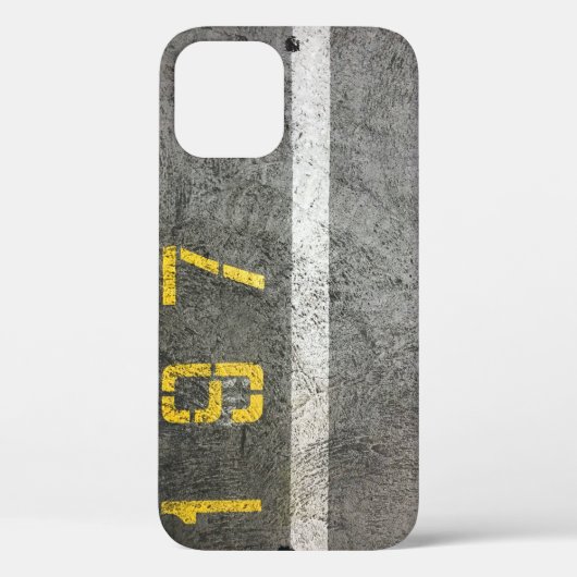 Grijze betonvloer met 197 bedrukte plaat Case-Mate iPhone case (Achterkant)