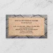 Grijze Betonvloer Pavement Tegels Installer Visitekaartje (Achterkant)