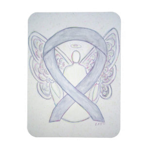 Grijze bewustzijn Ribbon Angel Art Magnet Magneet