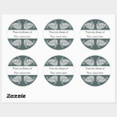 Grijze Bibliotheek Boekplaat Ronde Sticker (Vel)