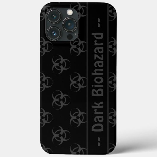 Grijze biohazard Patroon Telefoon draagtas met aan Case-Mate iPhone Case (Achterkant)