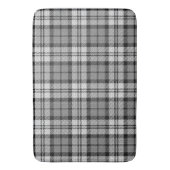 Grijze Blackwatch Tartan Plaid Design Badmat (Voorkant Verticaal)