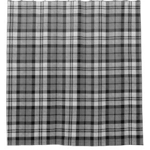 Grijze Blackwatch Tartan Plaid Design Douchegordijn