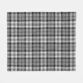 Grijze Blackwatch Tartan Plaid Design Fleece Deken (Voorkant (Horizontaal))