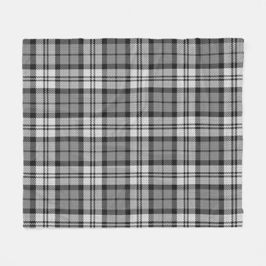 Grijze Blackwatch Tartan Plaid Design Fleece Deken (Voorkant (Horizontaal))