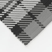 Grijze Blackwatch Tartan Plaid Design Fleece Deken (Hoek)