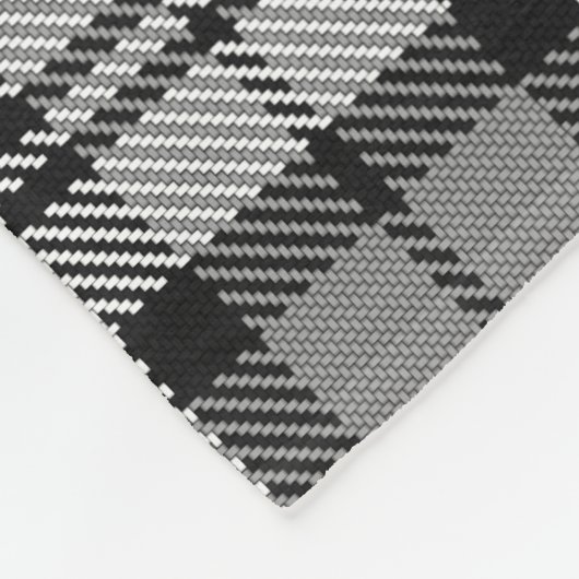 Grijze Blackwatch Tartan Plaid Design Fleece Deken (Hoek)
