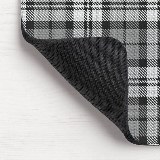 Grijze Blackwatch Tartan Plaid Design Muismat (Hoek)