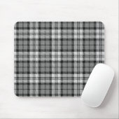 Grijze Blackwatch Tartan Plaid Design Muismat (Met muis)