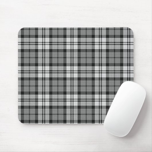 Grijze Blackwatch Tartan Plaid Design Muismat (Met muis)