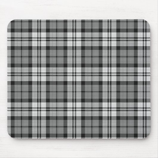 Grijze Blackwatch Tartan Plaid Design Muismat (Voorkant)