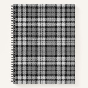 Grijze Blackwatch Tartan Plaid Design Notitieboek