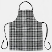 Grijze Blackwatch Tartan Plaid Design Schort (Voorkant)