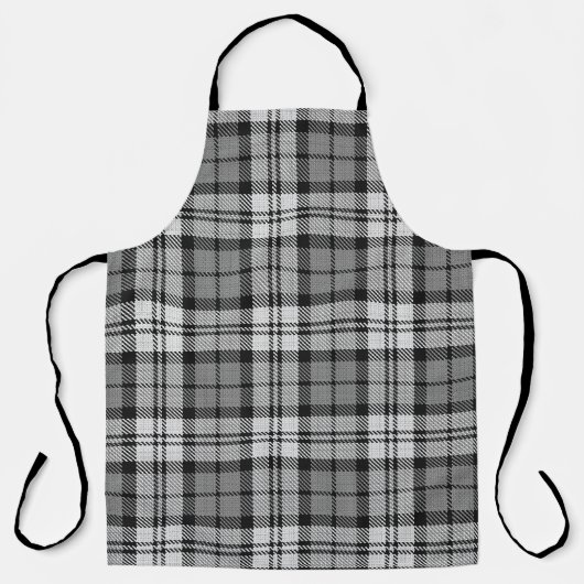 Grijze Blackwatch Tartan Plaid Design Schort (Voorkant)