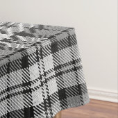 Grijze Blackwatch Tartan Plaid Design Tafelkleed (Voorbeeld)